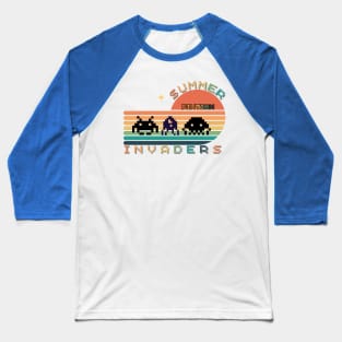 summer retro alien invaders Baseball T-Shirt